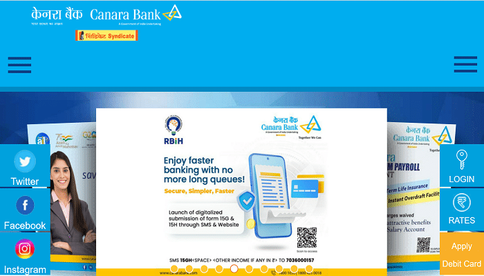 Login to Canara Bank Internet Banking