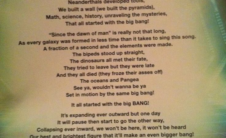 Big Bang Theory Theme Lyrics