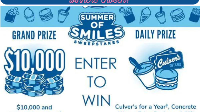 Culvers Summer Of Smiles