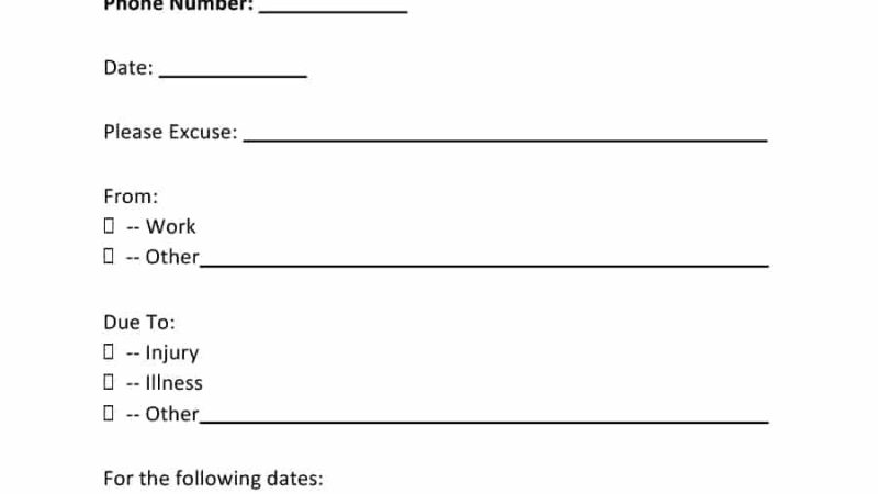 Doctors Note Template