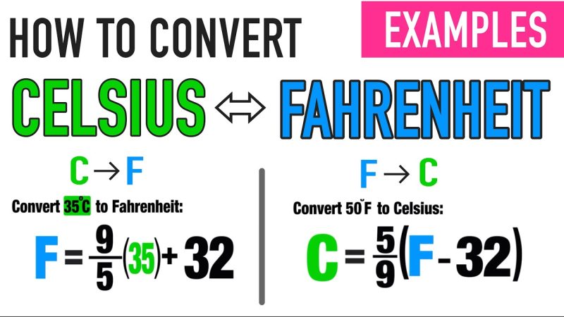 How do you Convert Celsius to Fahrenheit