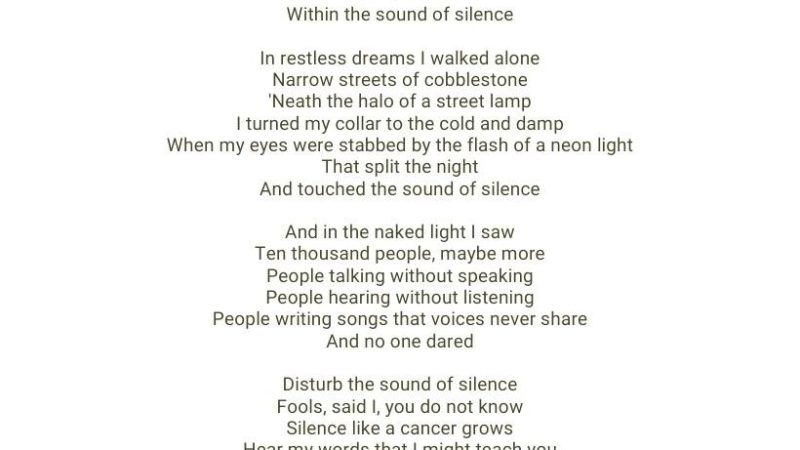 The Sound of Silence Lyrics